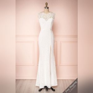 Uranie white dress Boudoir 1861